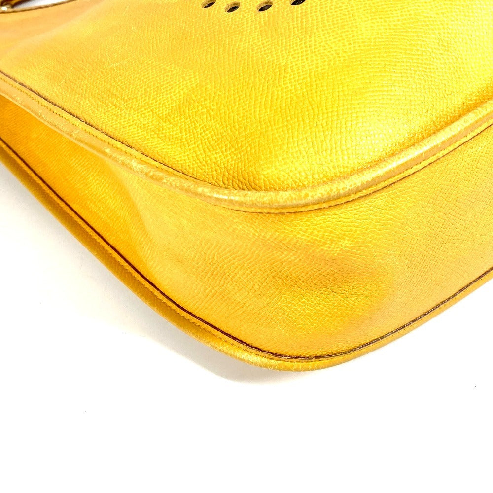 Hermes Shoulder Bag Leather Yellow Evelyn 1 Gm Evelyn Gm