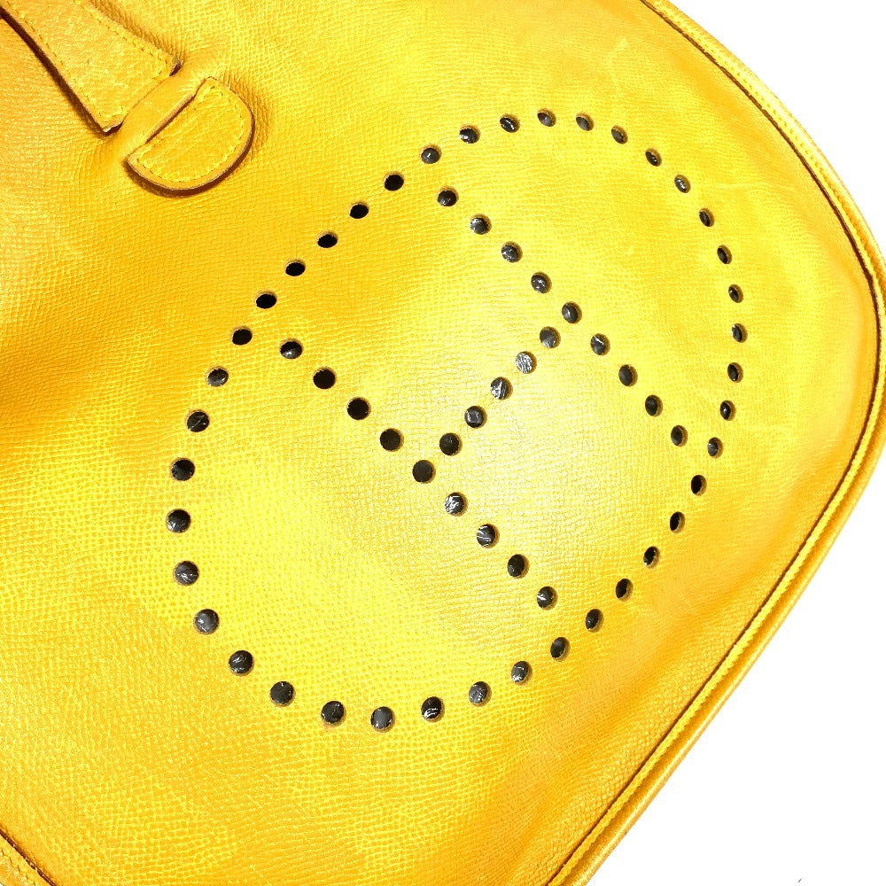 Hermes Shoulder Bag Leather Yellow Evelyn 1 Gm Evelyn Gm