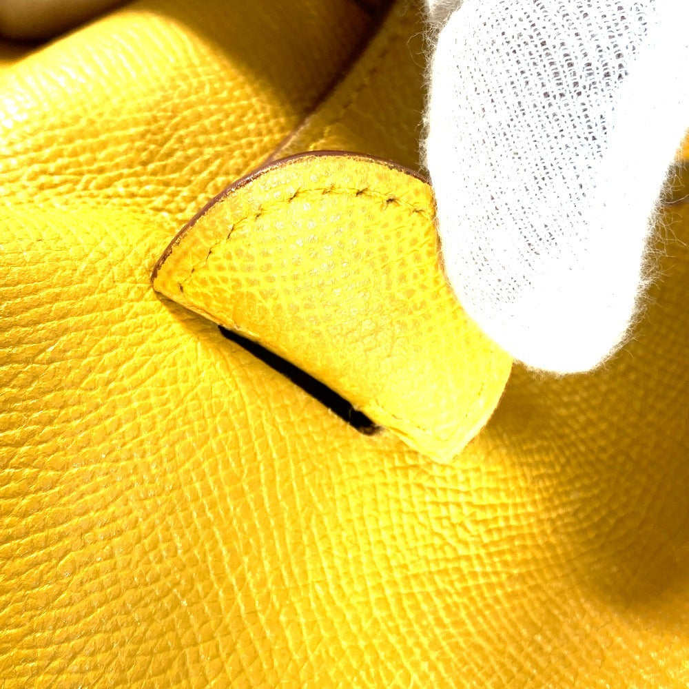 Hermes Shoulder Bag Leather Yellow Evelyn 1 Gm Evelyn Gm