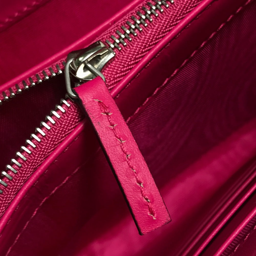 Gucci Long Wallet Purse 524967 Leather Pink / Gold Guccy Logo Women