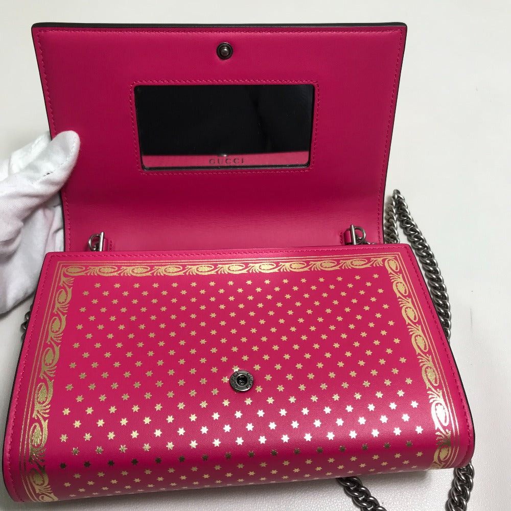 Gucci Long Wallet Purse 524967 Leather Pink / Gold Guccy Logo Women