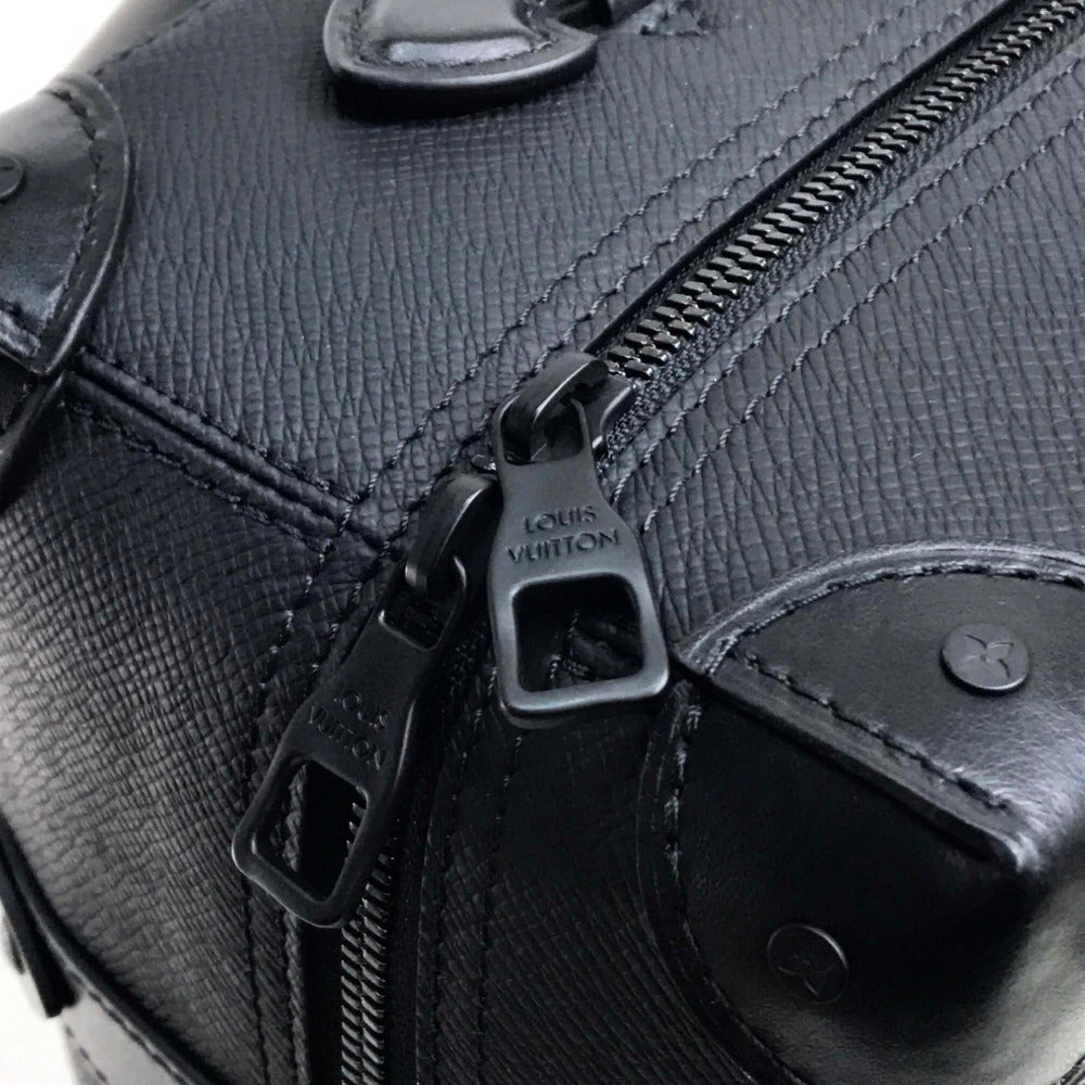 Louis Vuitton Backpack M30337 Taiga Leather Black Taiga Rainbow Soft Trunk Backpack Pm Mens