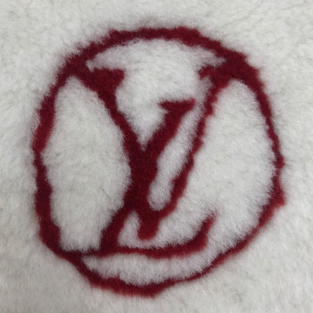 Louis Vuitton Scarf M70434 Cashmere, Mouton White X Red Monogram Flower Escharp Shirring Darling