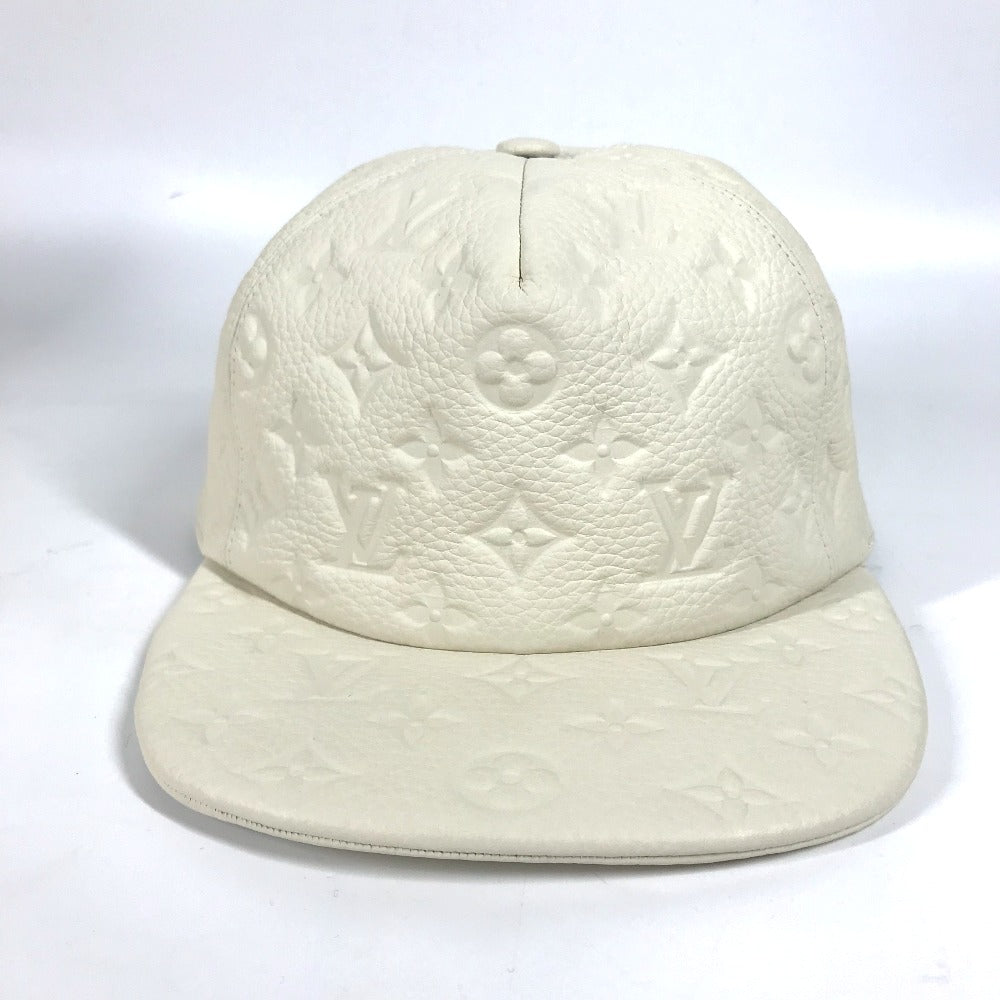Louis Vuitton Hat Mp2321 Monogram Ann Platt Leather White Monogram Ann Platt Casquette Quill 1.0