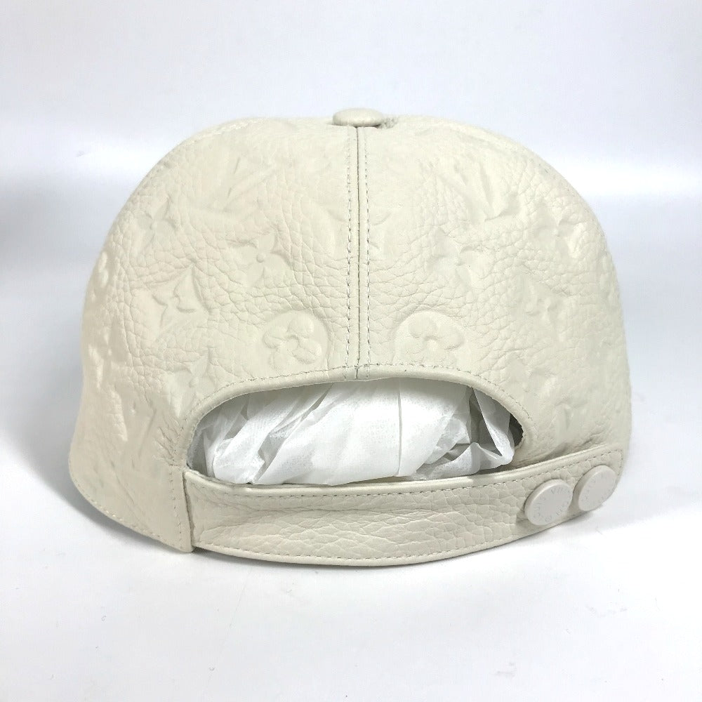 Louis Vuitton Hat Mp2321 Monogram Ann Platt Leather White Monogram Ann Platt Casquette Quill 1.0