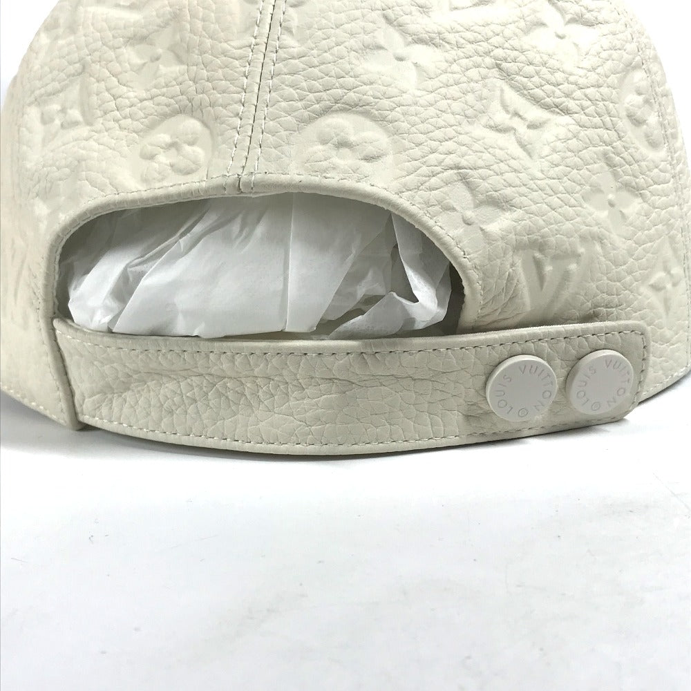 Louis Vuitton Hat Mp2321 Monogram Ann Platt Leather White Monogram Ann Platt Casquette Quill 1.0