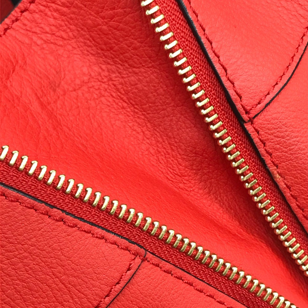 Loewe Handbag 387.30.N60 Leather Red Hammock Small Logo Women