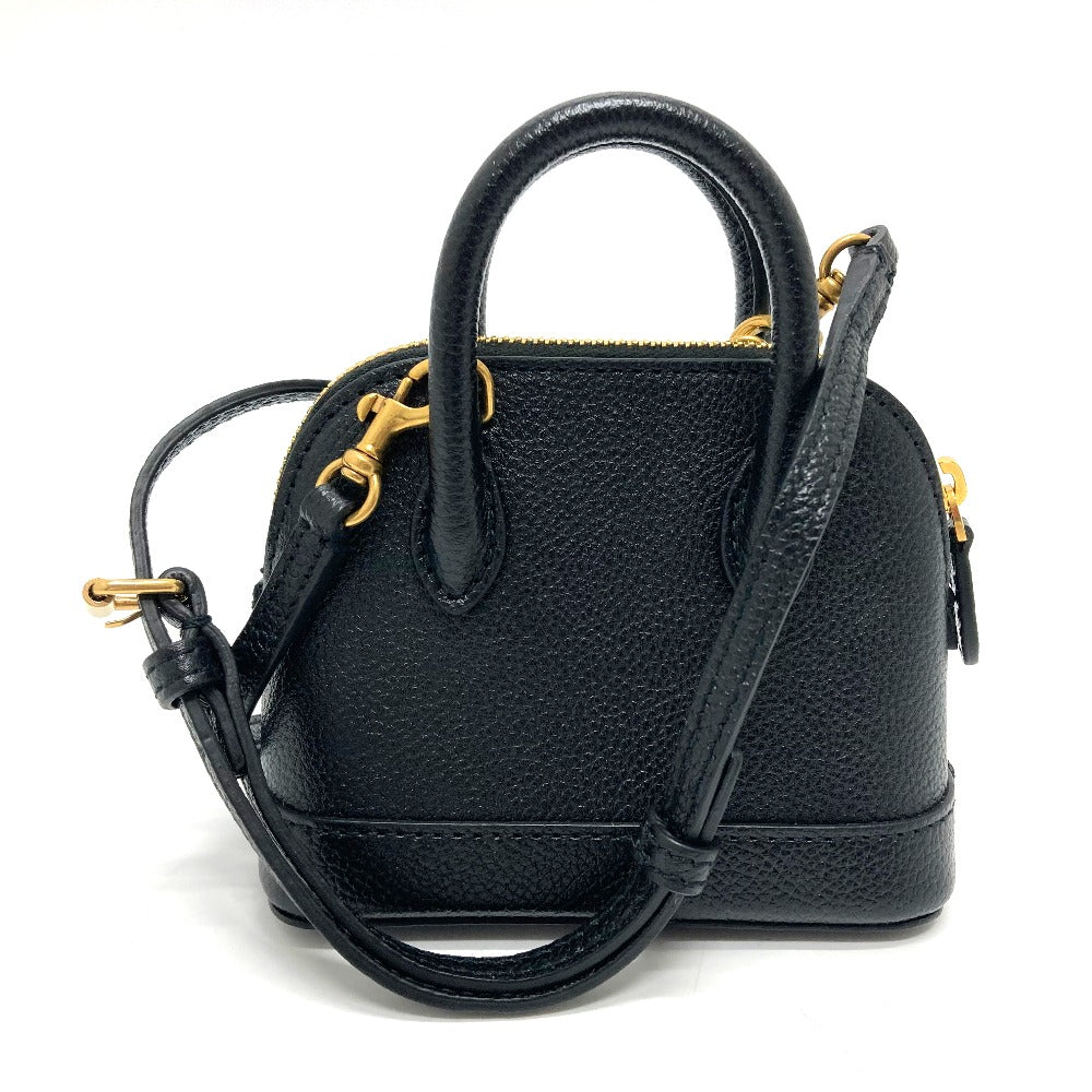 Balenciaga Shoulder Bag 639756 Leather Black Logo Villetop Women