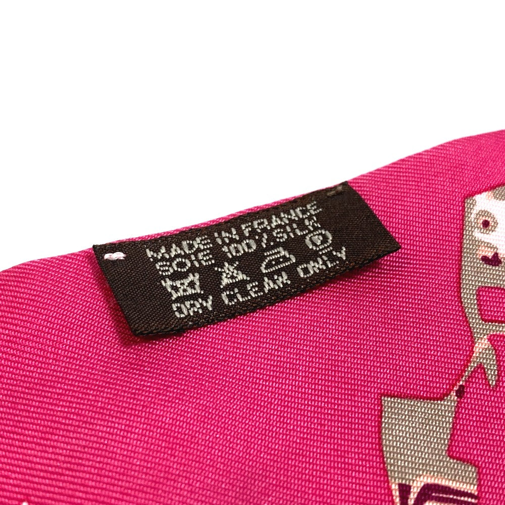 Hermes Scarf Silk Pink Fashion Accessories Overall Handle Women
