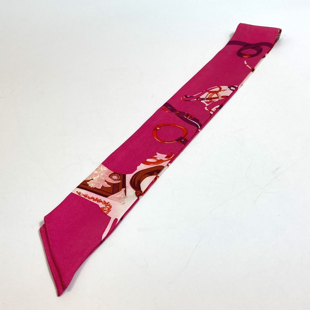 Hermes Scarf Silk Pink Fashion Accessories Overall Handle Women