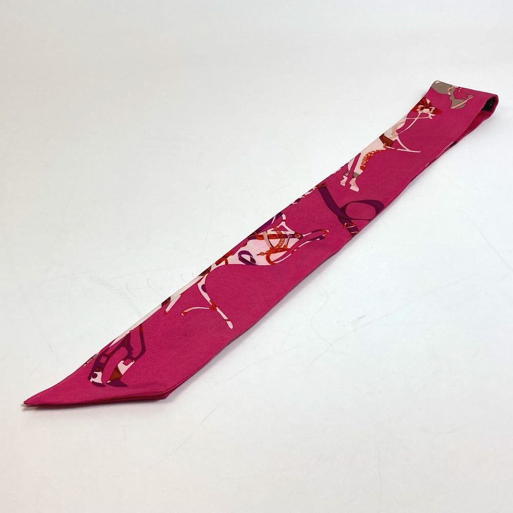 Hermes Scarf Silk Pink Fashion Accessories Overall Handle Women