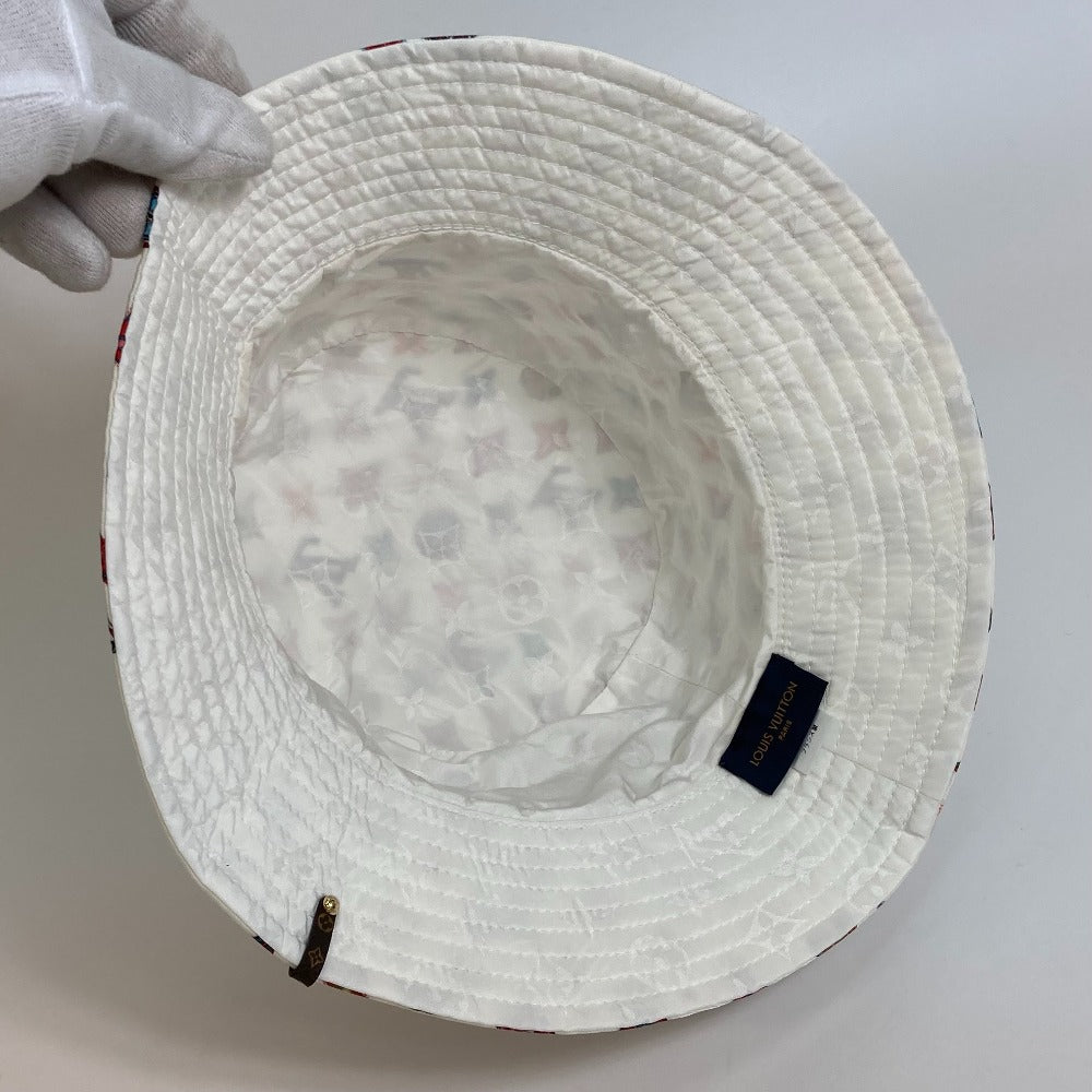 Louis Vuitton Hat M76718 Nylon White X Multicolor Monogram Bob Lovely Gram Unisex(Unisex) S