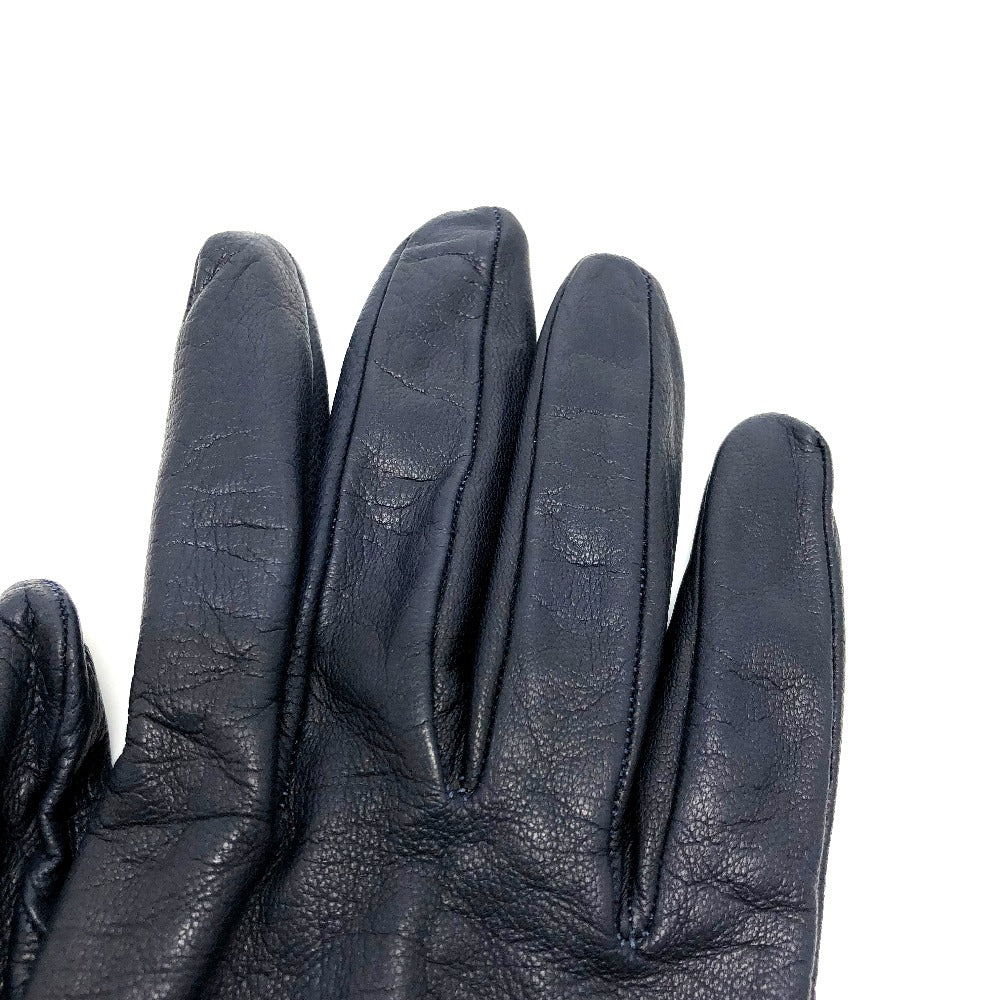 Hermes Glove Leather Navy / Red Fashion Accessories Apparel Women 6