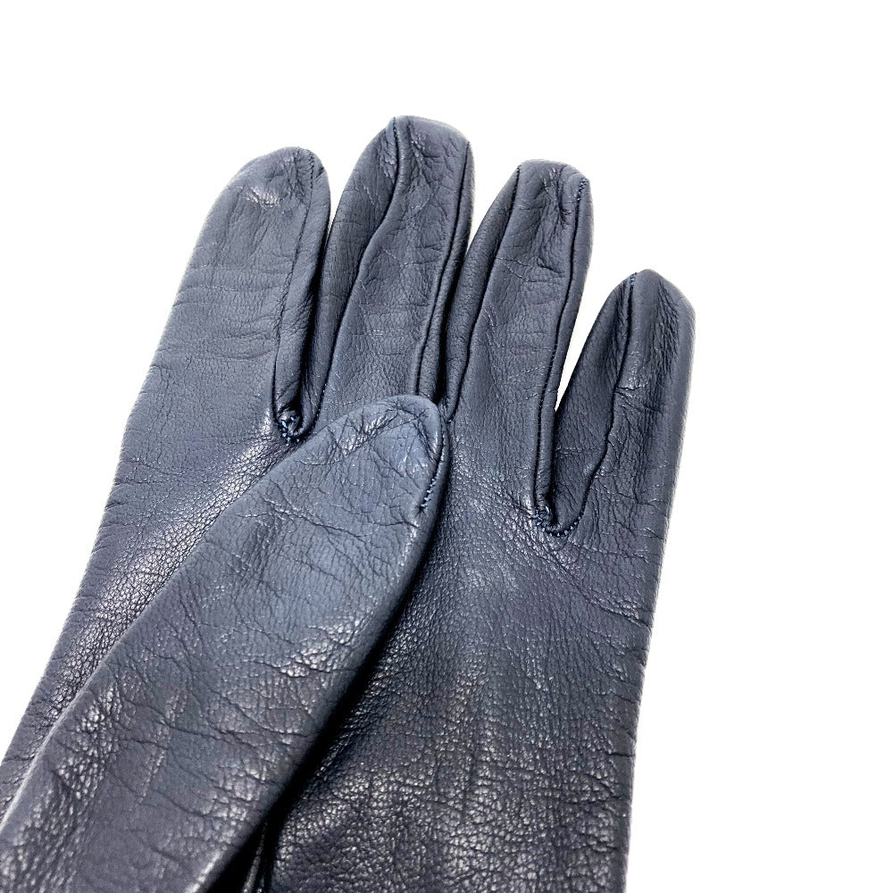 Hermes Glove Leather Navy / Red Fashion Accessories Apparel Women 6