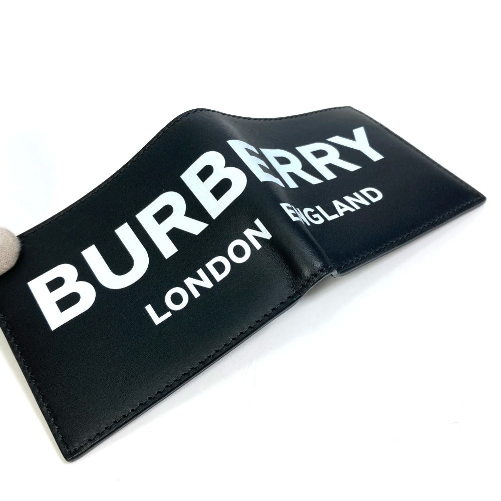Burberry Folded Wallet 8013919 Leather Black Logo Wallet Mens