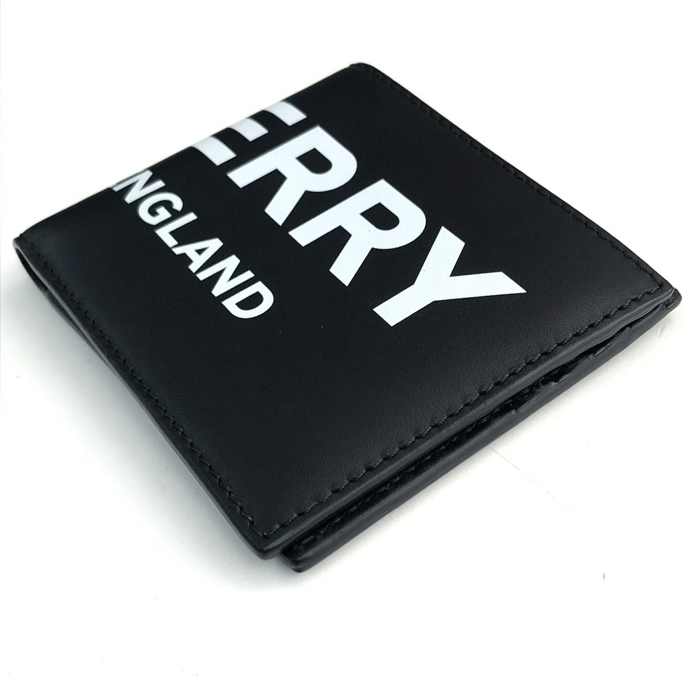 Burberry Folded Wallet 8013919 Leather Black Logo Wallet Mens
