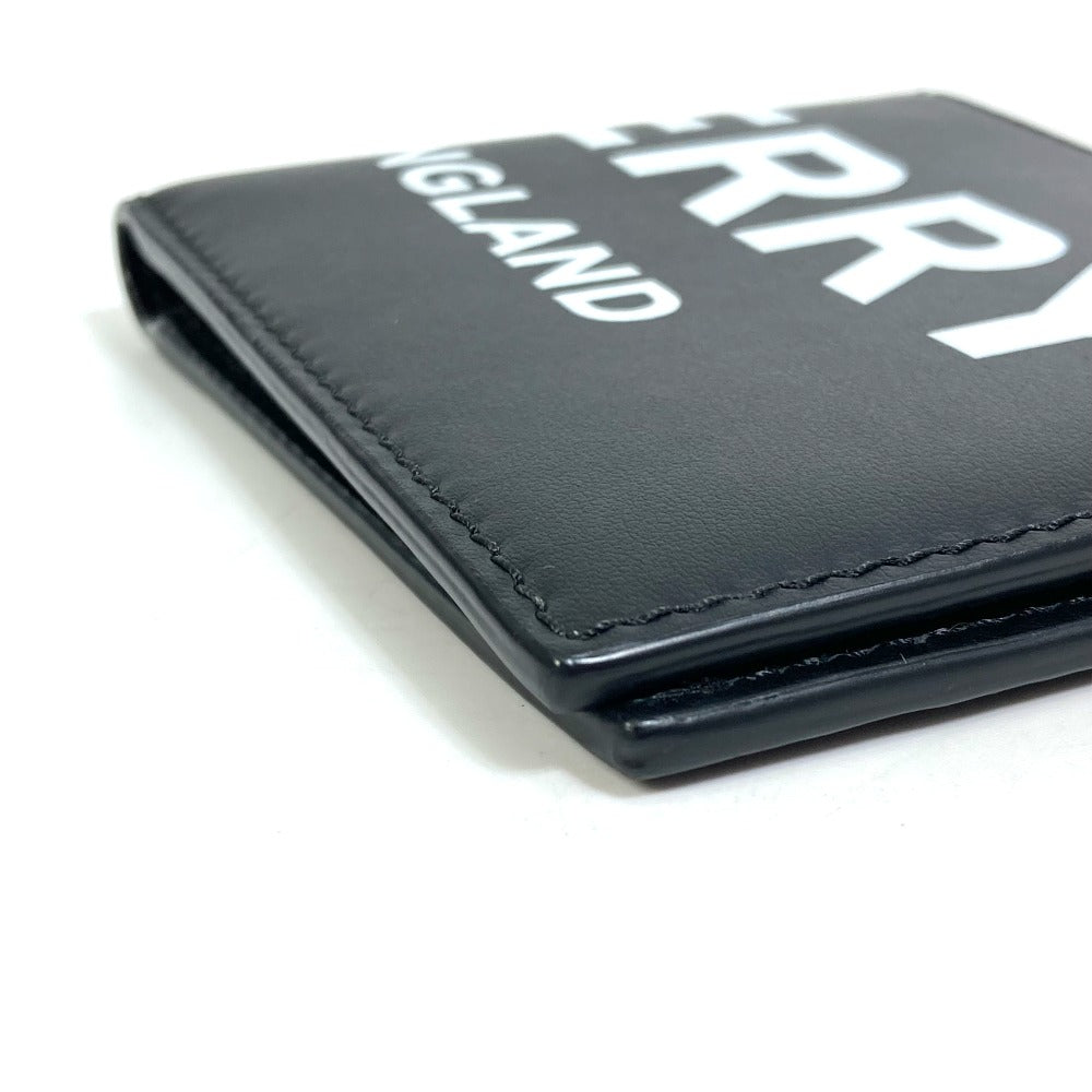 Burberry Folded Wallet 8013919 Leather Black Logo Wallet Mens