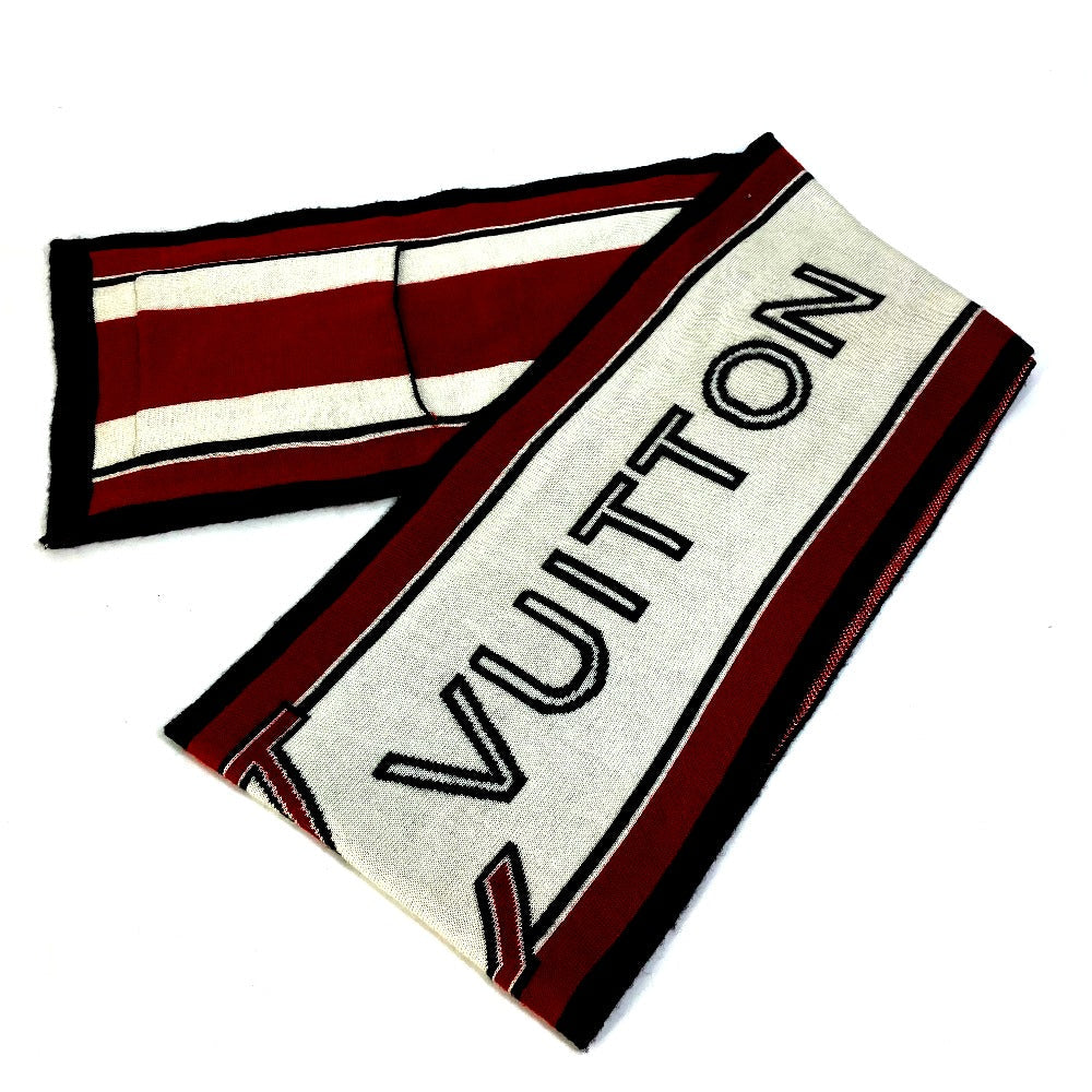 Louis Vuitton Scarf Wool Red Logo