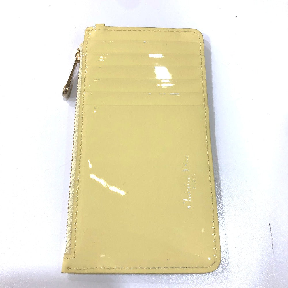Dior Coin Case Enamel Beige Canage Card Case Card Case Women