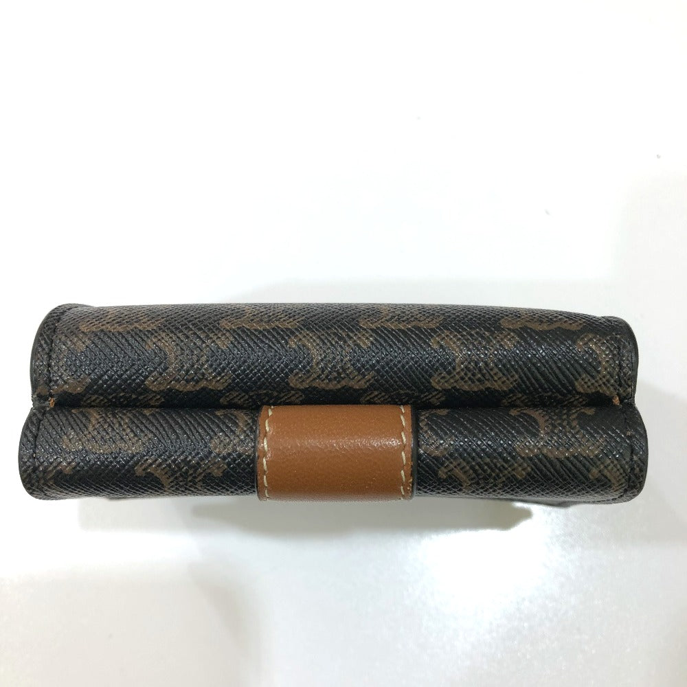 Celine Trifold Wallet Pvc / Leather Brown Triomphe Small Trifold Women