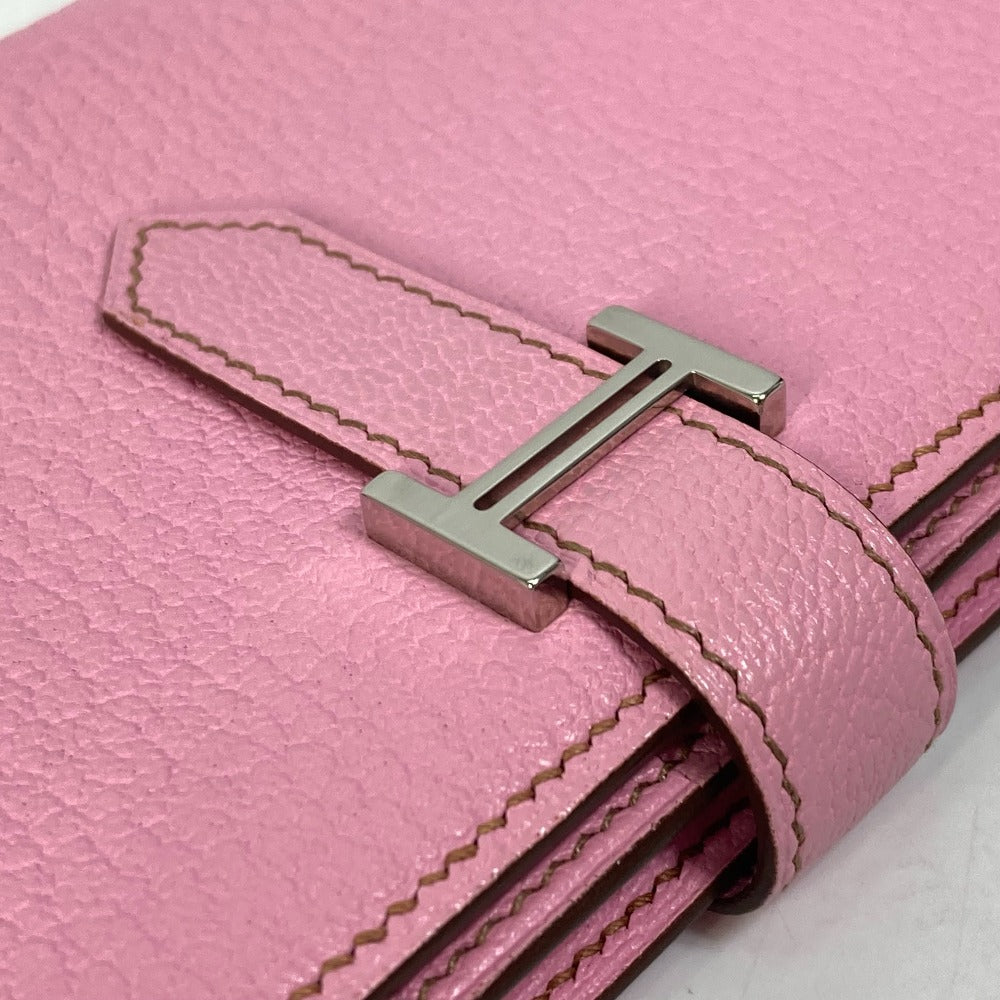 Hermes Long Wallet Purse Shave Pink Long Wallet Hmetal Bane Souffle