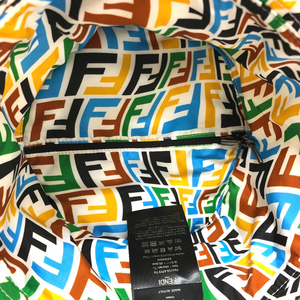 Fendi Hat Nylon Beige / Multicolor Zucca Reversible Mens