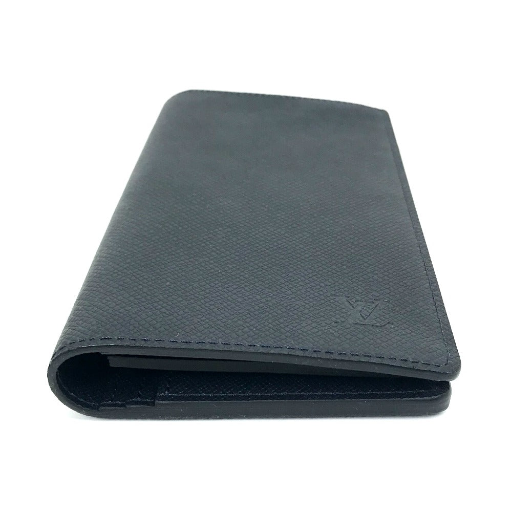 Louis Vuitton Long Wallet Purse M30502 Taiga Leather Dark Navy Type Taiga Portefeuille Braza Mens