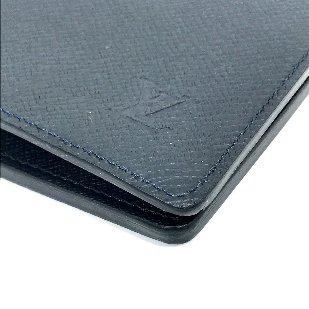 Louis Vuitton Long Wallet Purse M30502 Taiga Leather Dark Navy Type Taiga Portefeuille Braza Mens