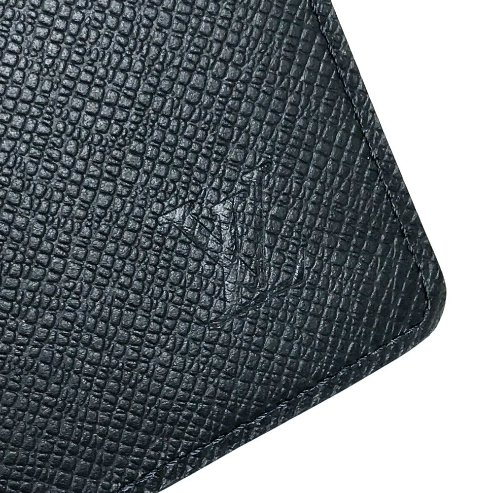 Louis Vuitton Long Wallet Purse M30502 Taiga Leather Dark Navy Type Taiga Portefeuille Braza Mens