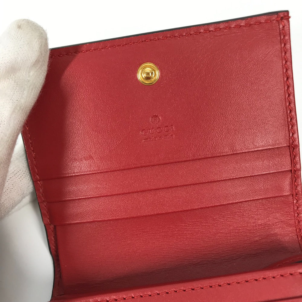 Gucci Folded Wallet 506277 Gg Supreme Canvas Beige X Pink Gg Supreme Bosco Bosco Applique Dog Women