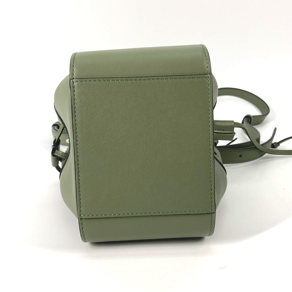 Loewe Shoulder Bag Leather Khaki Shoulder Crossbody Mini Hammock Drawstring Bag Women