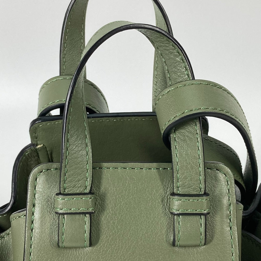 Loewe Shoulder Bag Leather Khaki Shoulder Crossbody Mini Hammock Drawstring Bag Women