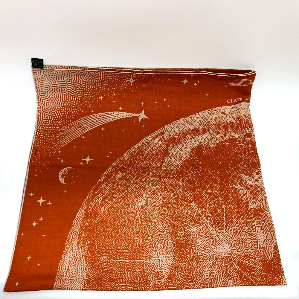 Hermes Scarf Cotton, Silk Orange Clair De Lune Calegean 140 Women