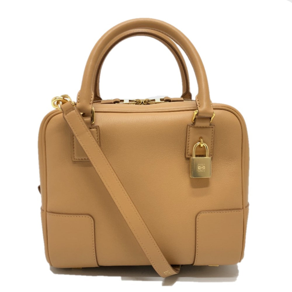 Loewe Handbag A039N10X032586 Nappa Leather Beige Amazona 19 Square Women