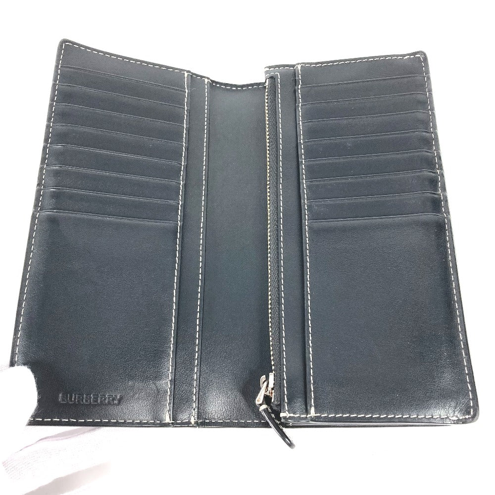 Burberry Long Wallet Purse 8052803 Pvc Brown Long Wallet Giant Check Mens