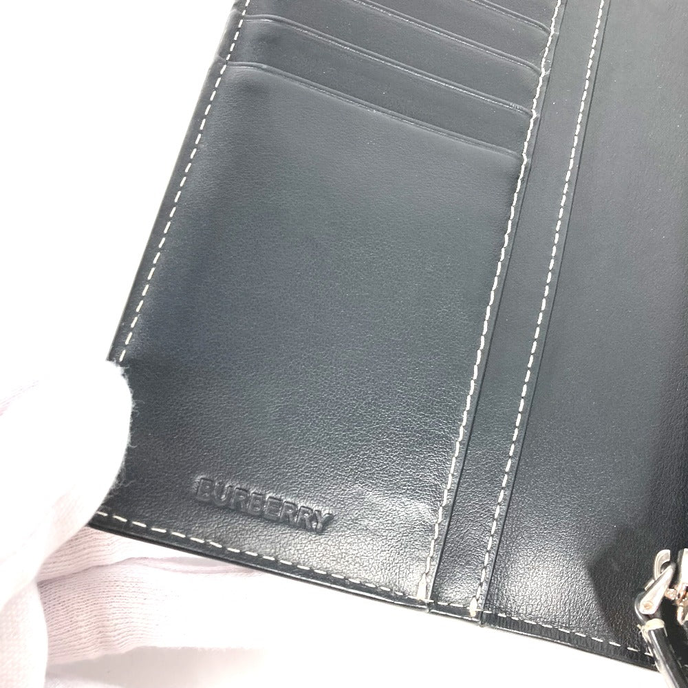Burberry Long Wallet Purse 8052803 Pvc Brown Long Wallet Giant Check Mens