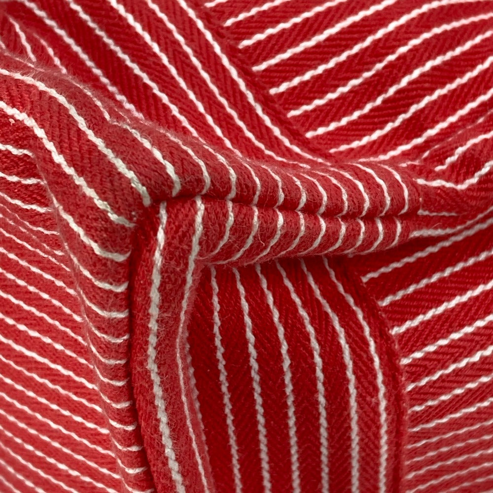 Hermes Tote Bag Canvas Red Mothers Bag Caval Horse Cheval Stripes Kids