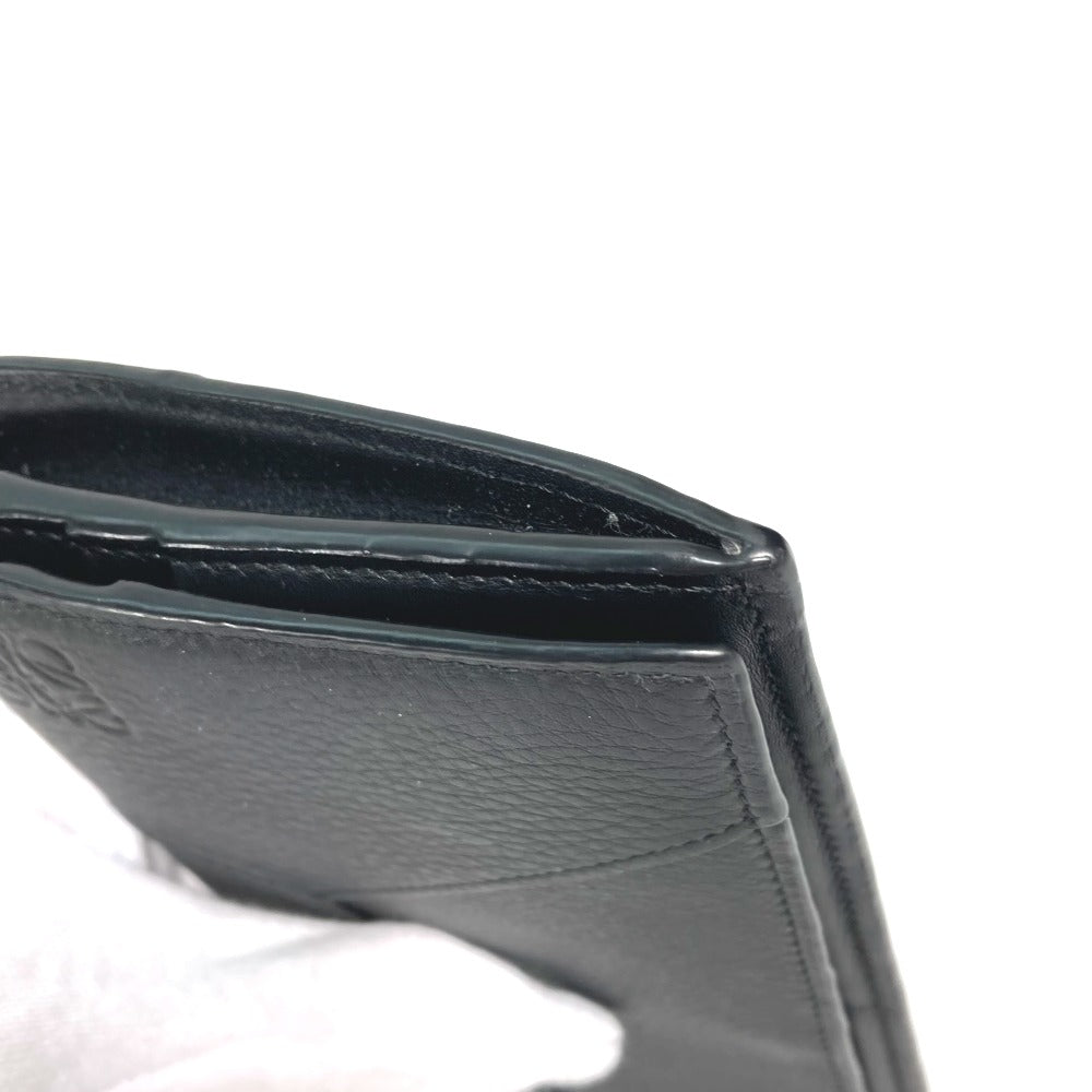 Loewe Long Wallet Purse Leather Black Long Wallet Puzzle Mens