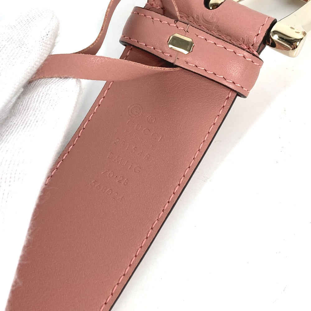 Gucci Belt 281548 Leather Pink Micro Gucci Shima Gg Women 70