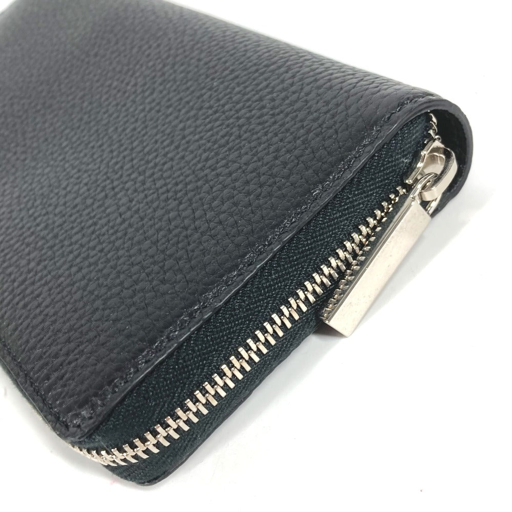 Gucci Long Wallet Purse 771154 Leather Black Long Wallet Logo Zip Around Wallet Mens