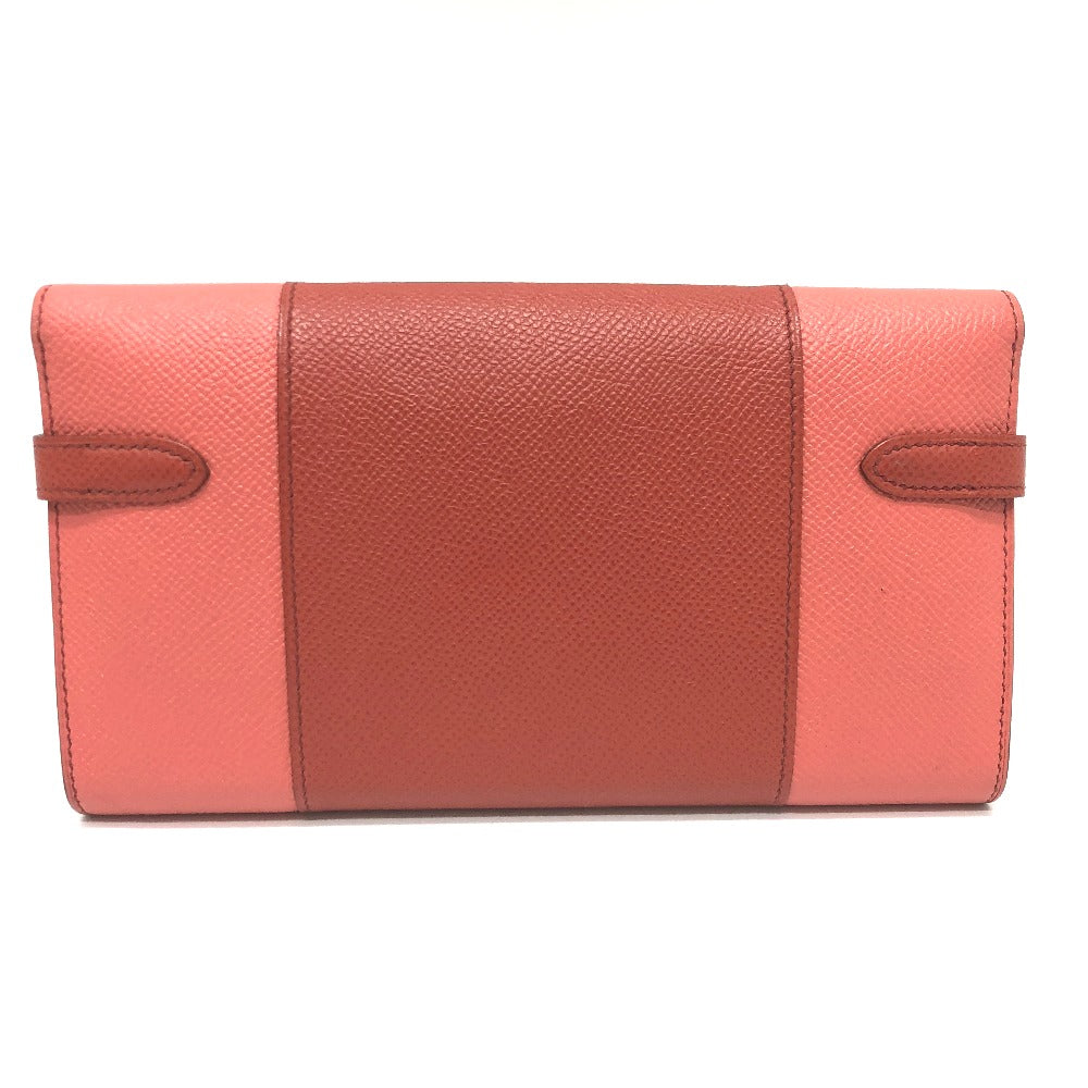 Hermes Long Wallet Purse Epsom Pink Long Wallet Kelly Wallet Flag Women