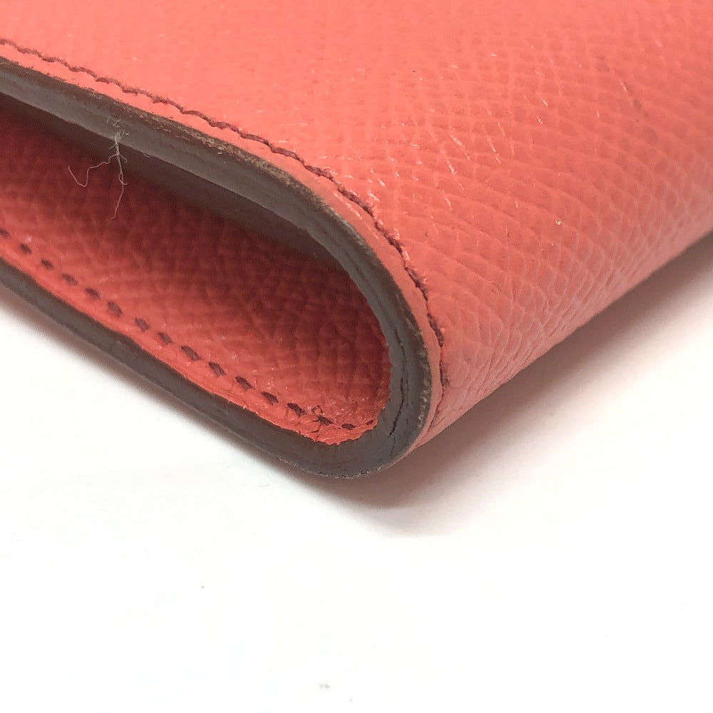 Hermes Long Wallet Purse Epsom Pink Long Wallet Kelly Wallet Flag Women
