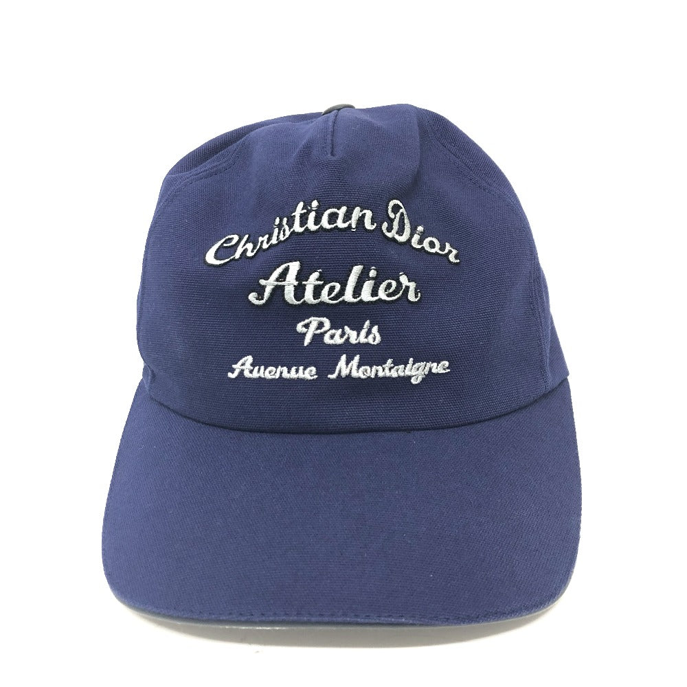 Dior Cap 933C902L4511 Cotton Navy Atelier Logo Embroidery M