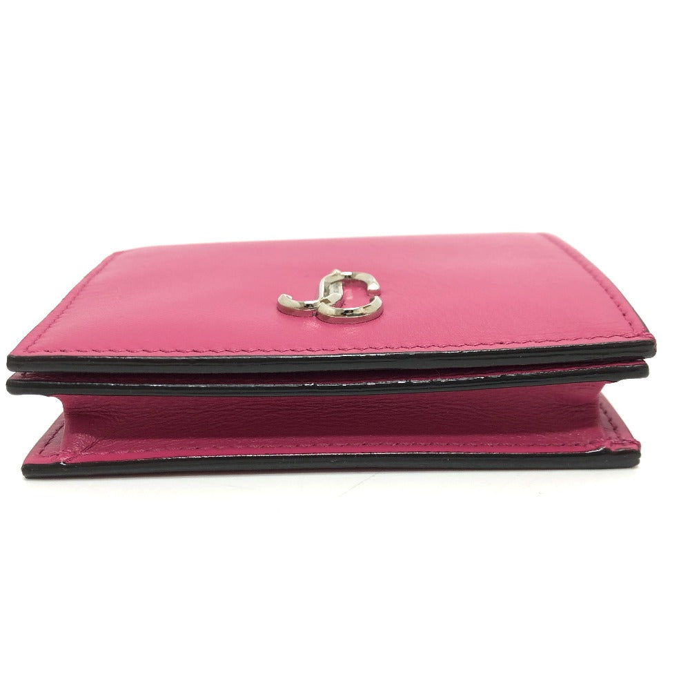 Jimmy Choo Folded Wallet 112274 Leather Pink Hanne Women
