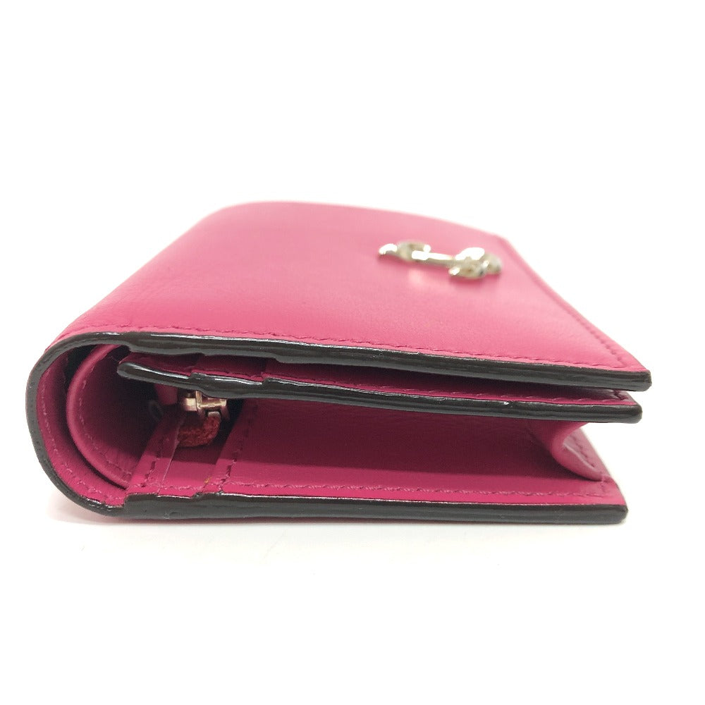 Jimmy Choo Folded Wallet 112274 Leather Pink Hanne Women