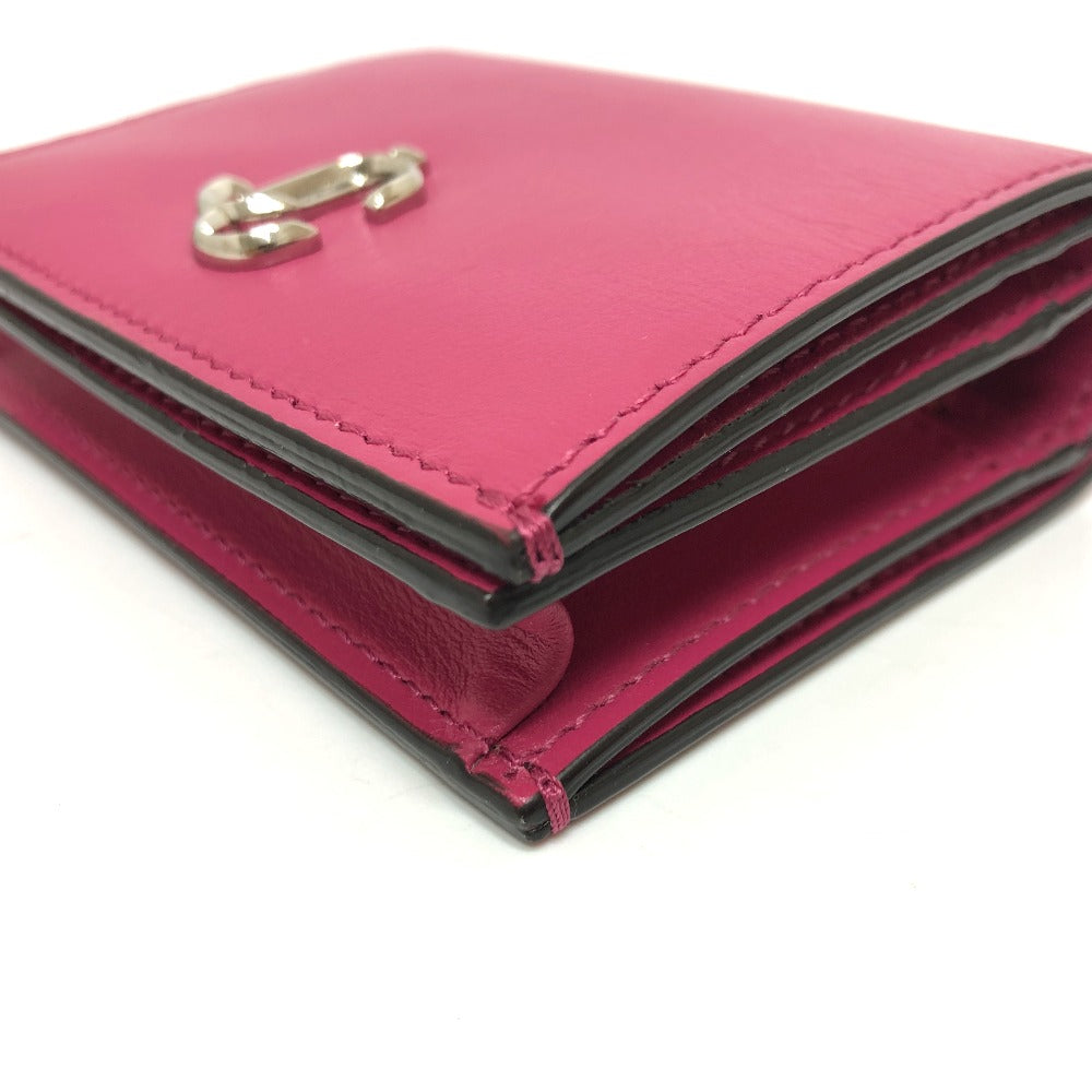 Jimmy Choo Folded Wallet 112274 Leather Pink Hanne Women