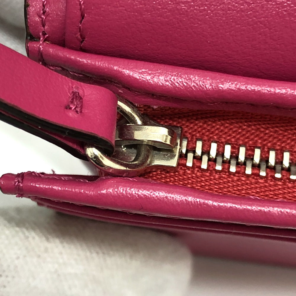 Jimmy Choo Folded Wallet 112274 Leather Pink Hanne Women