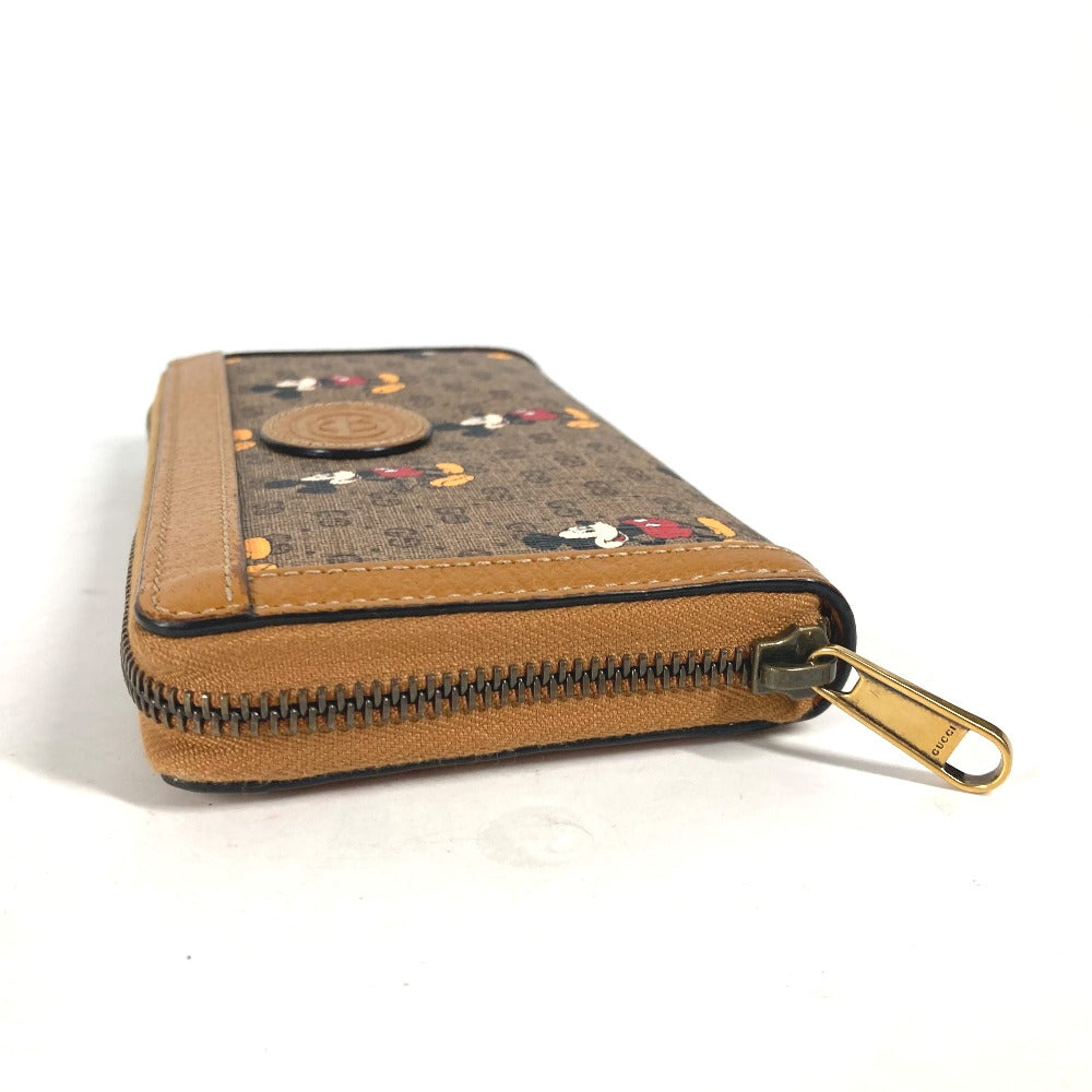 Gucci Long Wallet Purse 602532 Gg Supreme Canvas Beige X Brown Mini Gg Supreme Disney Disney