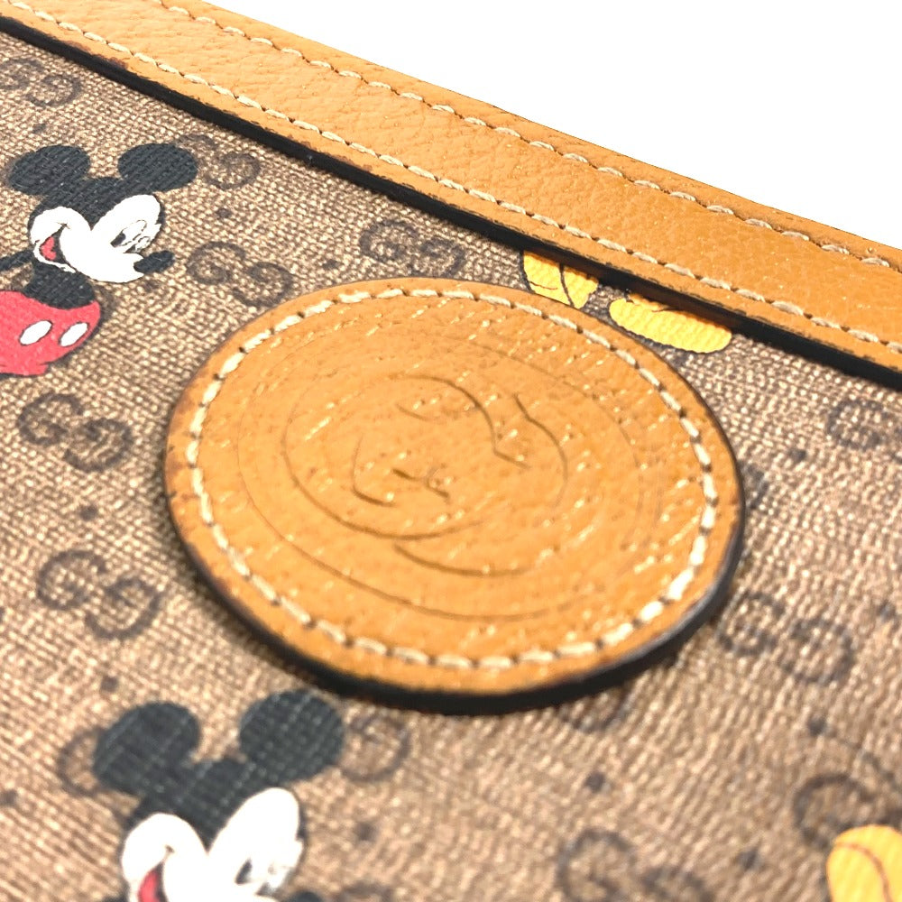 Gucci Long Wallet Purse 602532 Gg Supreme Canvas Beige X Brown Mini Gg Supreme Disney Disney