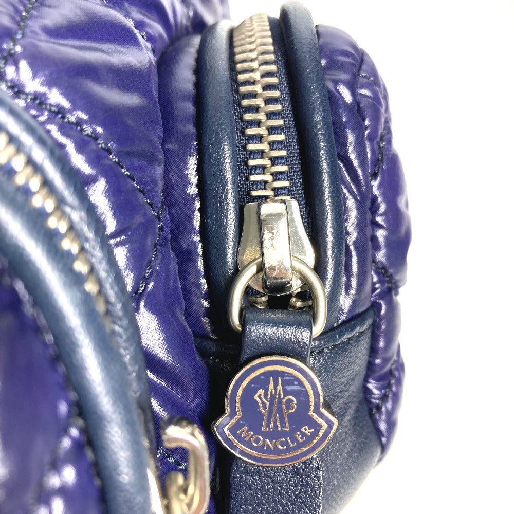 Moncler Backpack Nylon Navy Type Quilting Logo Florine Zaino Women